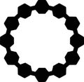 Abstract Hexagonal Chain Circle Frame Royalty Free Stock Photo