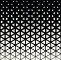 Abstract geometric black and white deco art print halftone triangle pattern