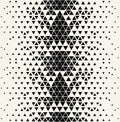 Abstract geometric black and white deco art print halftone triangle pattern