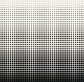 Abstract geometric black and white gradient square halftone pattern