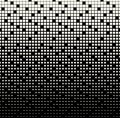 Abstract geometric black and white gradient square halftone pattern