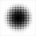 Abstract geometric black and white graphic design print halftone