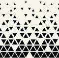 Abstract geometric black and white graphic design triangle halftone pattern Royalty Free Stock Photo