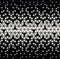 Abstract geometric black and white graphic design triangle halftone pattern