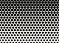 abstract geometric black and white graphic halftone hexagon pattern background