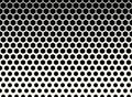 abstract geometric black and white graphic halftone hexagon pattern background Royalty Free Stock Photo