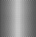 Abstract geometric black and white graphic halftone hexagon pattern background Royalty Free Stock Photo