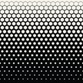 Abstract geometric black and white graphic halftone hexagon pattern background Royalty Free Stock Photo