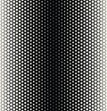 Abstract geometric black and white graphic halftone hexagon pattern