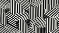 Abstract geometric black and white optical illusion pattern design Royalty Free Stock Photo