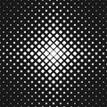 Abstract black and white rounded square pattern background - vector illustration with diagonal squares in varying sizes Royalty Free Stock Photo