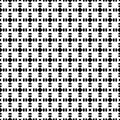 Abstract geometric black & white seamless pattern, simple rounded figures