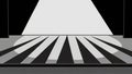 Monochrome Geometric Stage with Radial Stripes and Triangular Spotlight Royalty Free Stock Photo