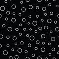 Abstract geometric black and white vector bubbles pattern