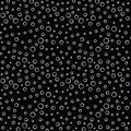 Abstract geometric black and white vector bubbles pattern