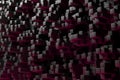 Abstract geometric blocks with dark and red gradient for modern design concepts