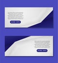 Abstract Geometric Blue Background Banner Set Design Template EPS10 Vector Royalty Free Stock Photo