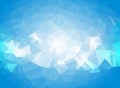 Abstract geometric blue background with triangular polygons, low poly style illustration Royalty Free Stock Photo