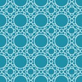 Abstract geometric blue deco art ornament pattern background Royalty Free Stock Photo