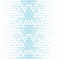 Abstract geometric blue deco art print halftone triangle pattern