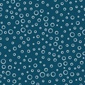 Abstract geometric blue deco vector bubbles pattern