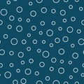Abstract geometric blue deco vector bubbles pattern