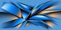 Abstract geometric blue and orange curves with modern minimalist pattern Royalty Free Stock Photo