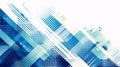 Abstract Geometric Blue and White Diagonal Pattern with Halftone Dots Royalty Free Stock Photo