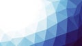 Abstract Geometric Blue and White Polygonal Background Design Royalty Free Stock Photo