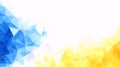 Abstract Geometric Blue and Yellow Polygonal Background Royalty Free Stock Photo