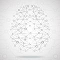 Abstract geometric brain, network connections Royalty Free Stock Photo