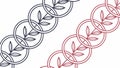 Abstract Geometric Chain Leafy Pattern, vector design Generative AI Royalty Free Stock Photo