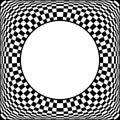 Abstract geometric chequered pattern. 3D illusion effect