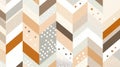 Abstract Geometric Chevron Pattern in Beige Brown and Royalty Free Stock Photo