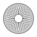 Abstract Geometric Circle Convex Black and White Grid Pattern. 3D Illusion