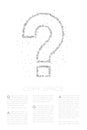 Abstract Geometric Circle dot pixel pattern Question mark sign icon, Doubt concept design black color illustration on white Royalty Free Stock Photo