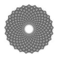 Abstract geometric circle rotation pattern