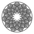 Abstract geometric circle rotation pattern