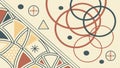 Abstract geometric circles pattern background design vector design Generative AI Royalty Free Stock Photo