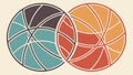 Abstract geometric circles pattern, modern design element background vector design Generative AI Royalty Free Stock Photo