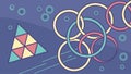 Abstract geometric circles and shapes pattern vector design Generative AI Royalty Free Stock Photo
