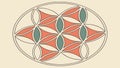 Abstract Geometric Circular Pattern with Flowing Lines, vector design Generative AI Royalty Free Stock Photo