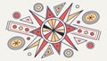 Abstract Geometric Circular Pattern, vector design Generative AI Royalty Free Stock Photo