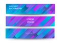 Abstract geometric colorful banners. Set - vector stock. Royalty Free Stock Photo