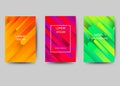 Abstract geometric colorful banners. Set - vector stock. Royalty Free Stock Photo