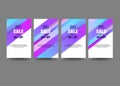 Abstract geometric colorful banners. Set - vector stock. Royalty Free Stock Photo