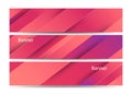 Abstract geometric colorful banners. Set - vector stock. Royalty Free Stock Photo