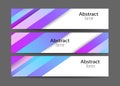 Abstract geometric colorful banners. Set - vector stock. Royalty Free Stock Photo