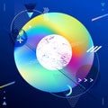 Abstract geometric composition of colorful circles Royalty Free Stock Photo