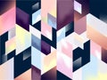 Abstract geometric composition of colorful rhombus. Royalty Free Stock Photo